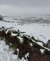 Snowy view across the moors